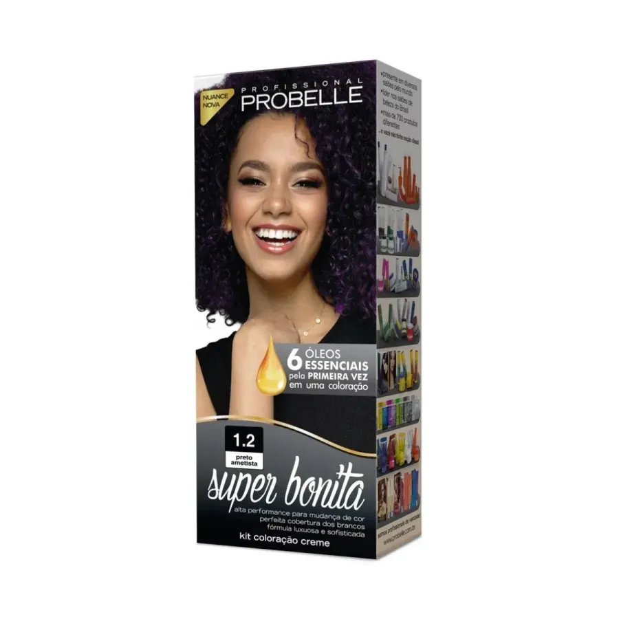 Coloração Probelle Super Bonita 1.2 Preto Ametista 50 g