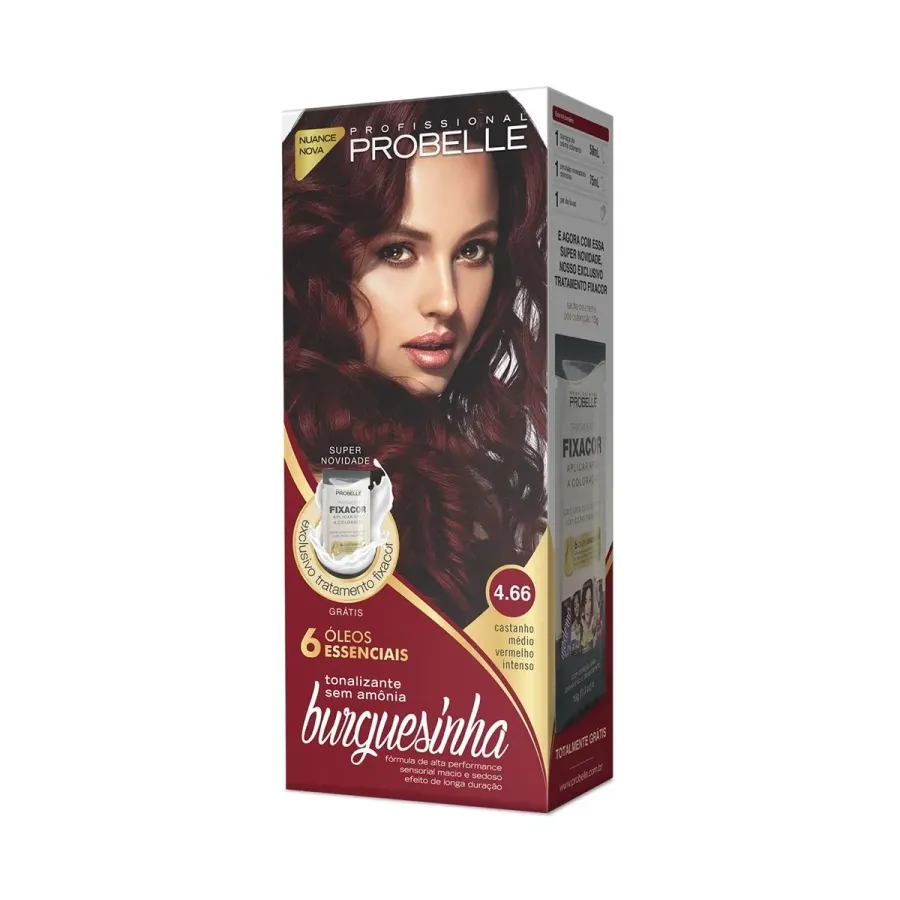 Tonalizante Burguesinha 4.66 Castanho Medio Vermelho 1 Unidade