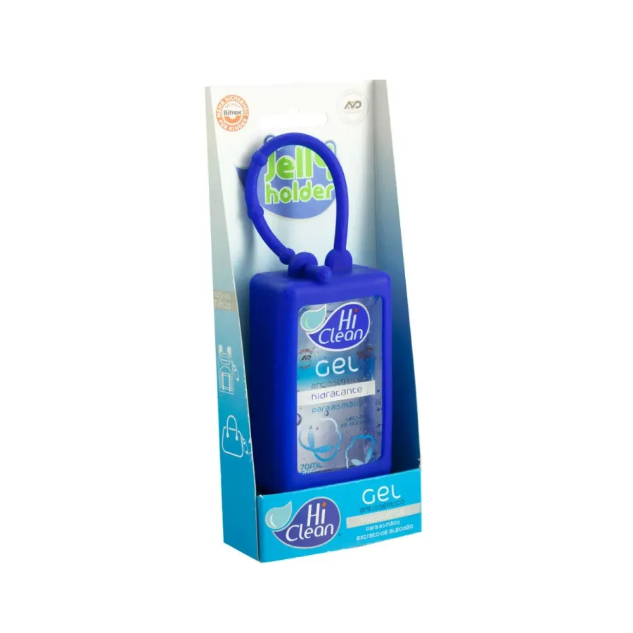 Holder + Gel Antisséptico Hidratante Hi Clean Extrato de Algodão 70ml