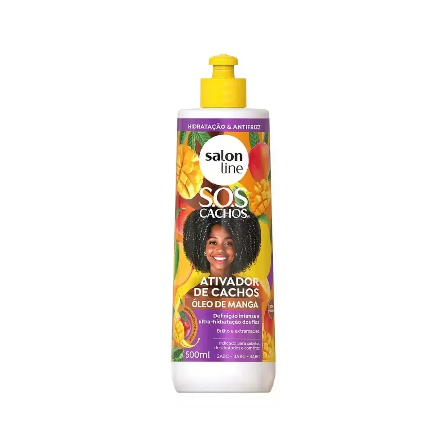 ATIVADOR DE CACHOS SALON LINE 500ML S.O.S OLEO DE MANGA