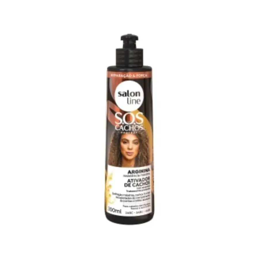 ATIVADOR DE CACHOS SALON LINE 300ML S.O.S RECONSTRUÇAO