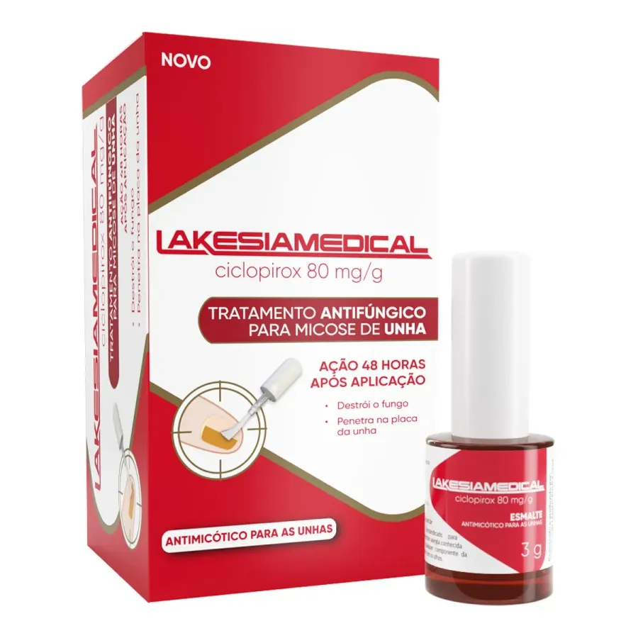 Esmalte Anti-Fungíco Lakesia Medical Ciclopirox 80mg/G 3g