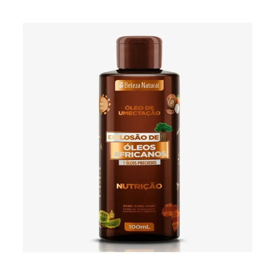Óleo de Umectação Explosão de Óleos Africanos Beleza Natural 100ml