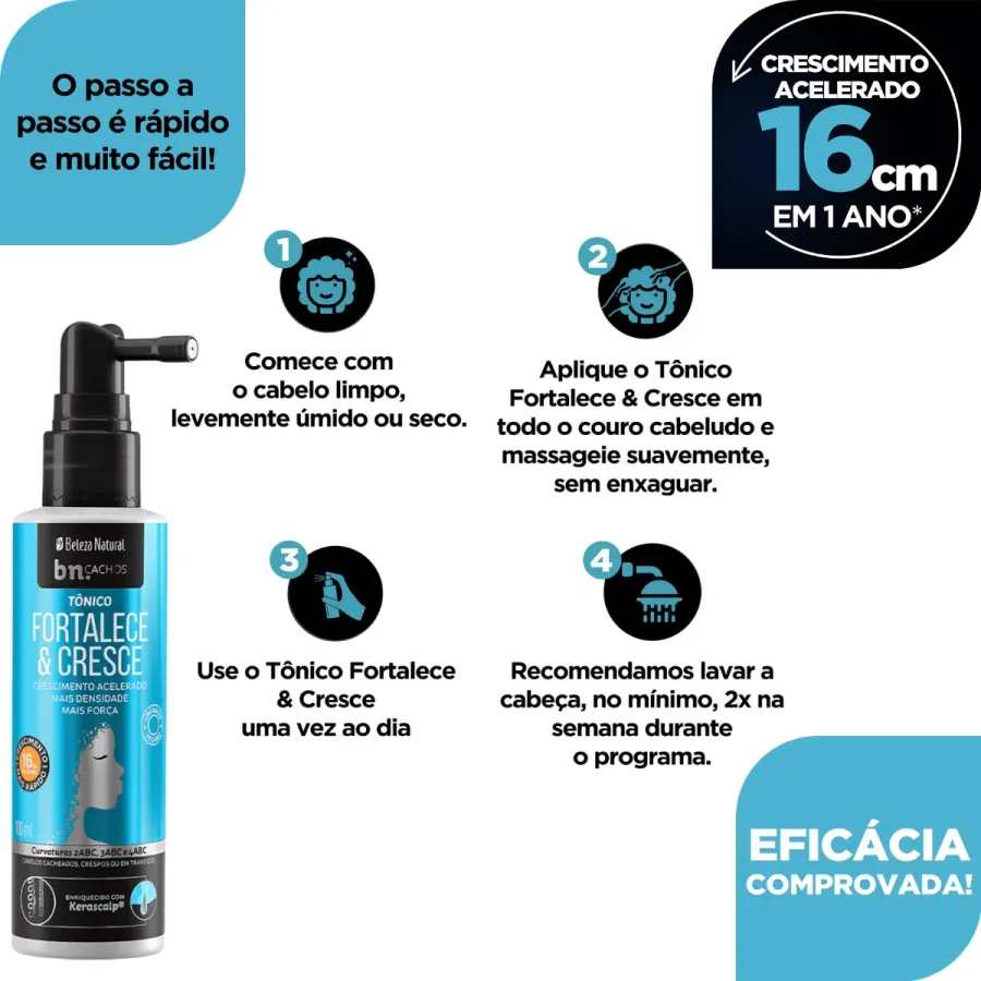 TONICO BELEZA NATURAL SPRAY 100ML FORTALECE E CRESCE
