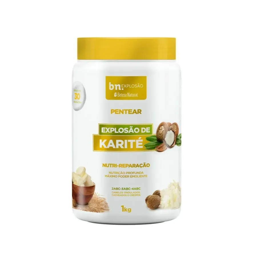 Creme para Pentear Beleza Natural Nutri-Reparação Explosão de Karité 1kg