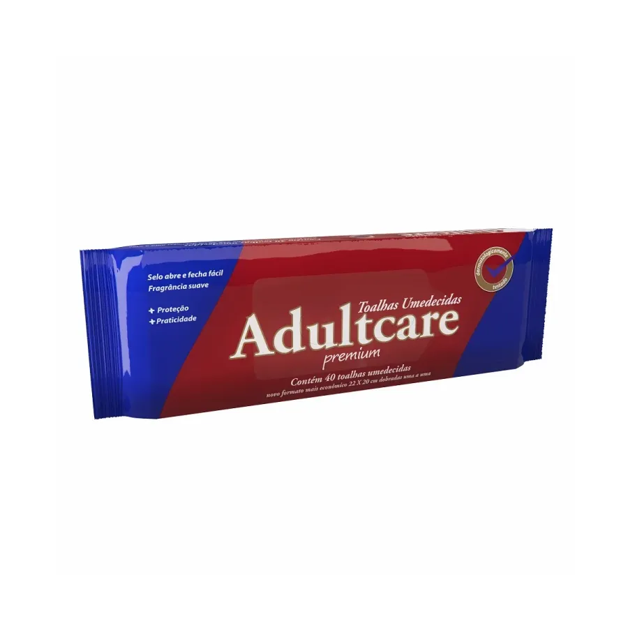 Toalhas Umedecidas Adultcare Premium 40 Unidades