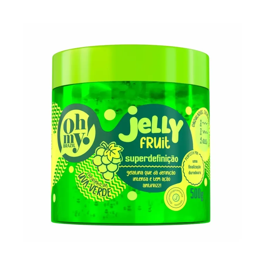 Gelatina Capilar Jelly Fruit Superdefinição Oh My Cheirinho de UVA Verde 500g