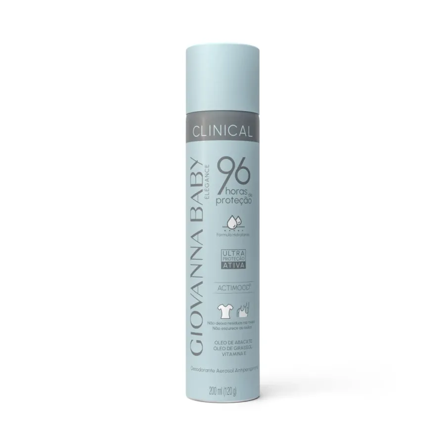 Desodorante Aerossol Giovanna Baby Clinical 96hr Elegance 200ml