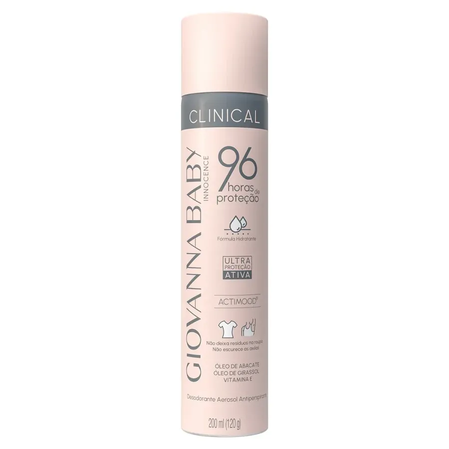 Desodorante Giovanna Baby Clinical Rosa Innocence 96hrs 200ml Aerossol