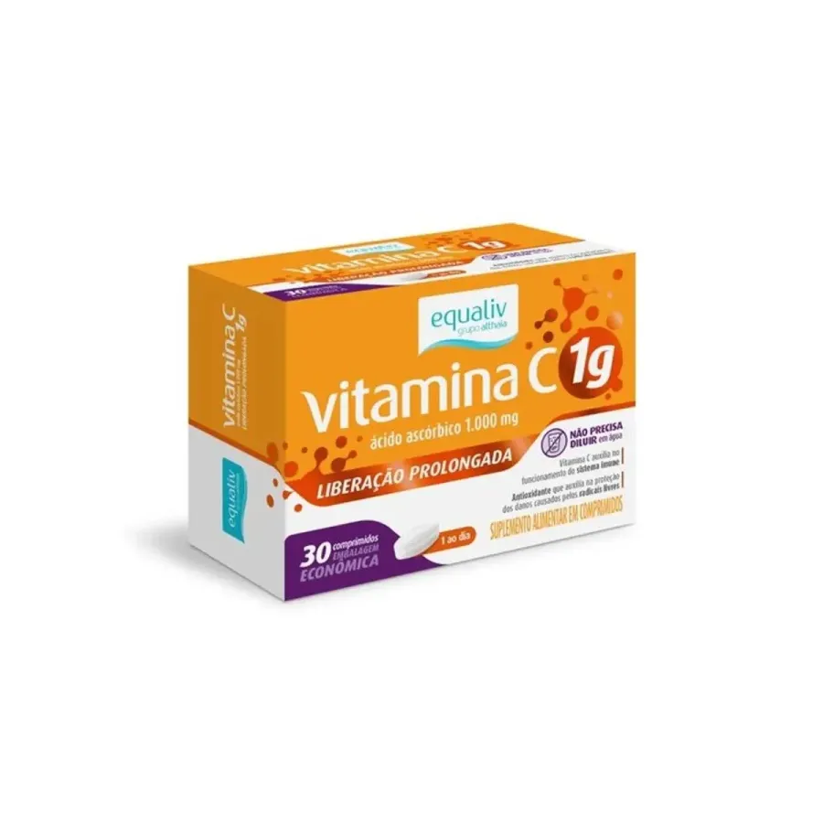 Vitamina C 1g Suplemento Alimentar Equaliv 30 Comprimidos
