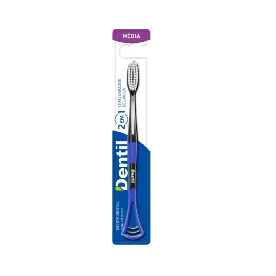 Escova Dentil 2em1 Media +limpador