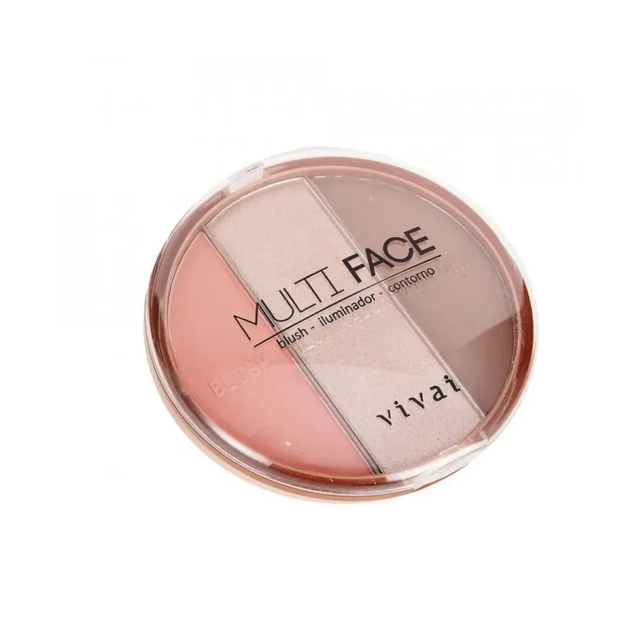 Estojo Multi Face Blush Iluminador Contorno Vivai