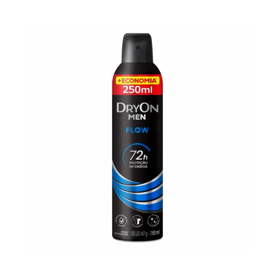 Desodorante Aerossol Dryon Men Flow 72h Proteção Intensiva 250ml