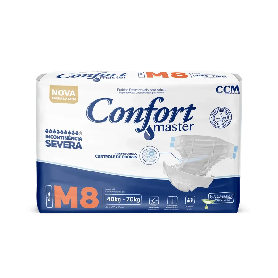 Fralda Confort Master M 8 Unidades