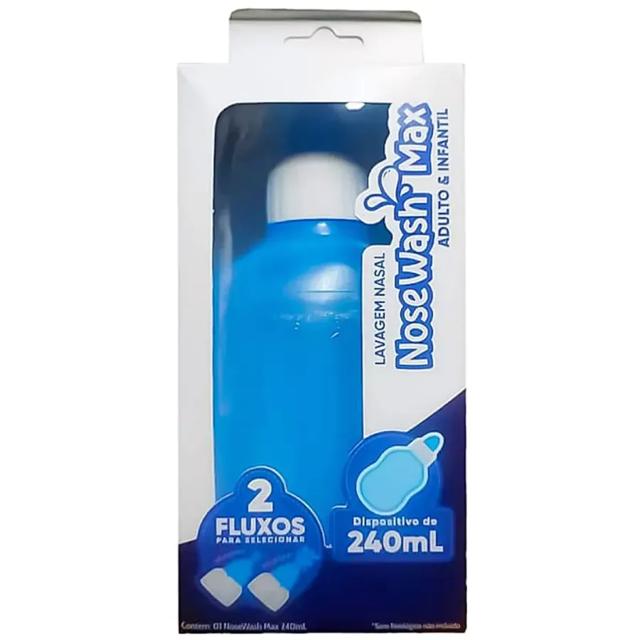 Dispositivo para Lavagem Nasal Nosewash Max Adulto e Infantil 1 Unidade