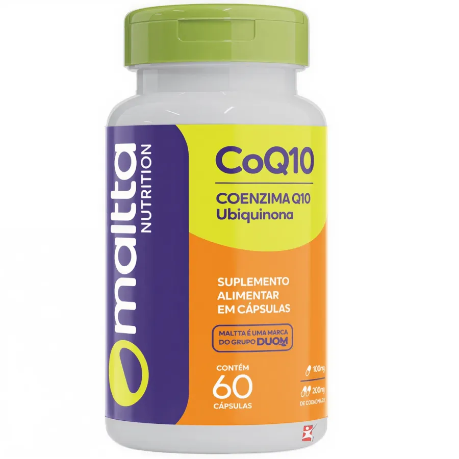 Coq10 Coenzima Q10 Ubiquinona Pura 100mg 60 Cápsulas Coração - Maltta Nutrition