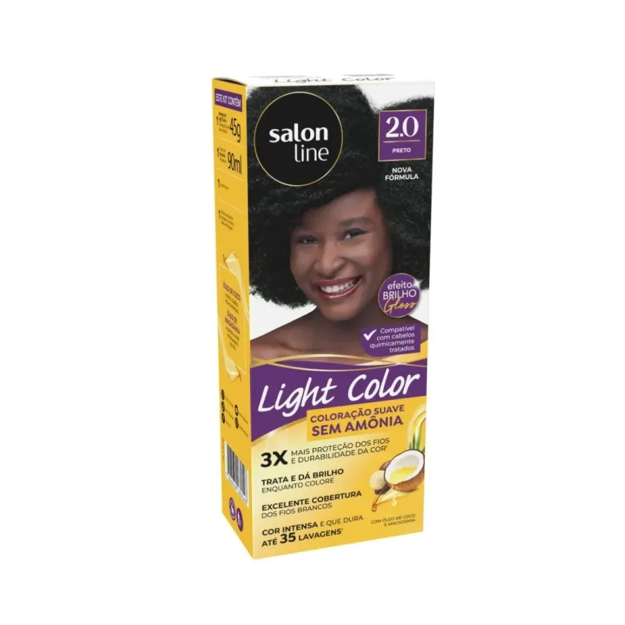 Coloração Salon Line Light Color Profissional 2.0 Preto