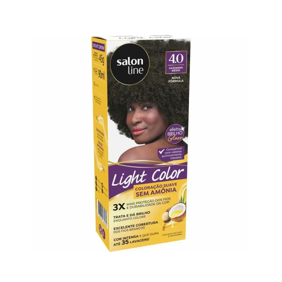 Coloração Salon Line Light Color 4.0 Castanho Médio
