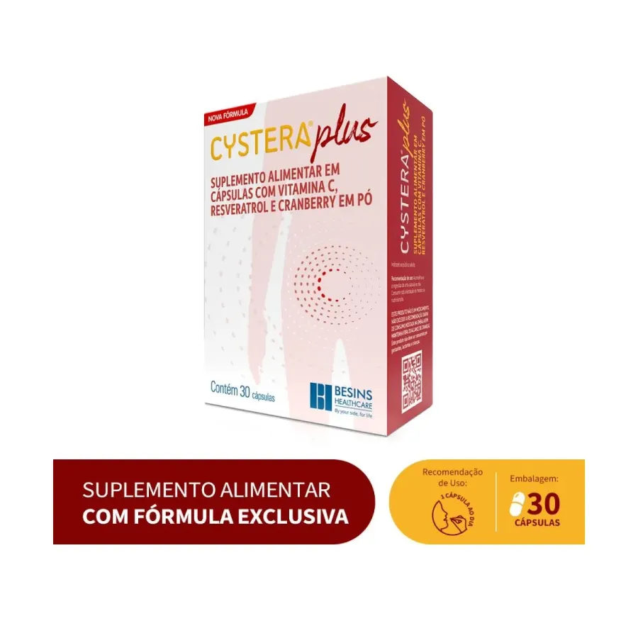 Suplemento Vitamínico Cystera Plus Cranberry 30 Comprimidos