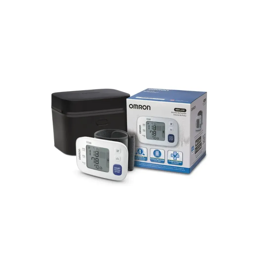 Monitor de Pressão Arterial de Pulso Omron Hem-6181