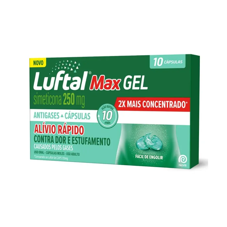 LUFTAL MAX GEL 250MG 10CPS