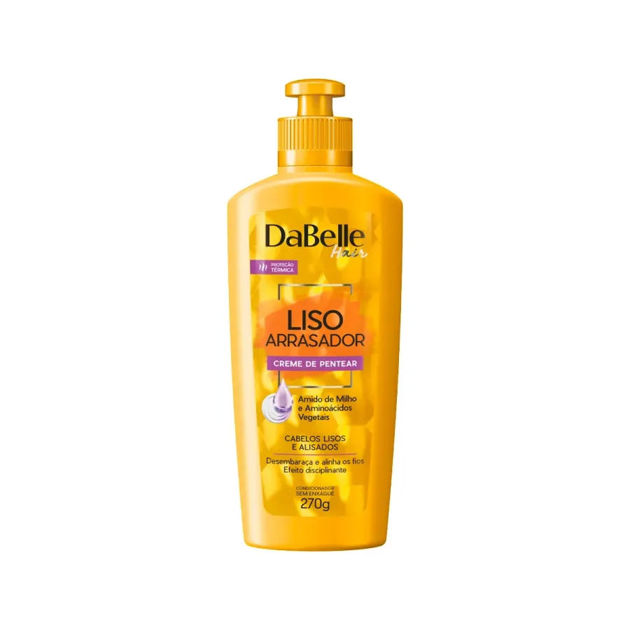 Creme de Pentear Dabelle Liso Arrasador Cabelos Lisos e Alisados 270g