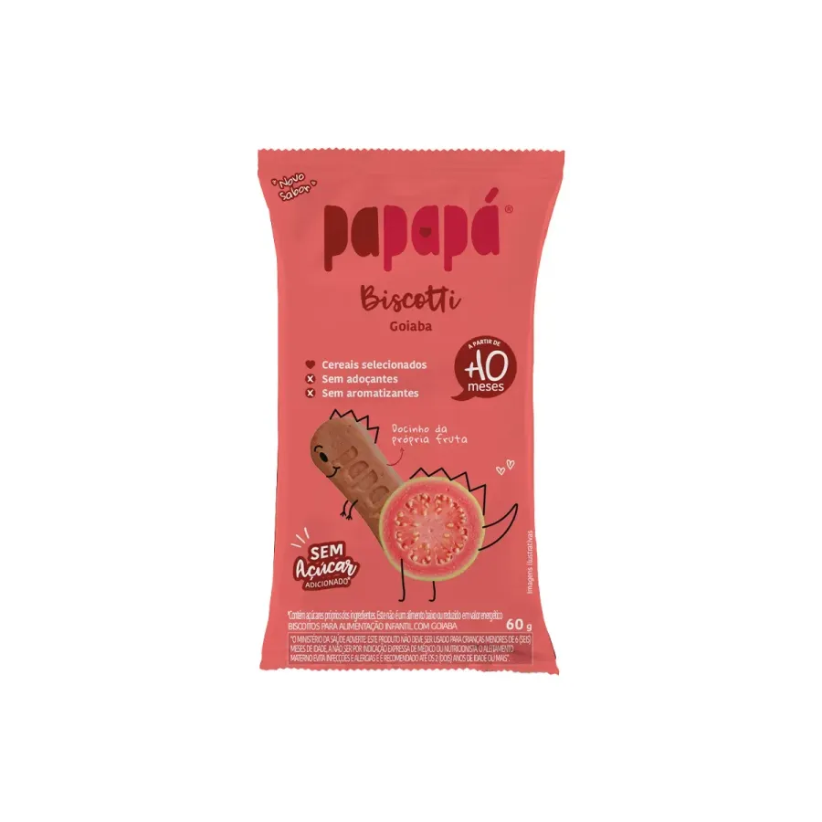 Biscoito Papapá Biscotti Goiaba 60g