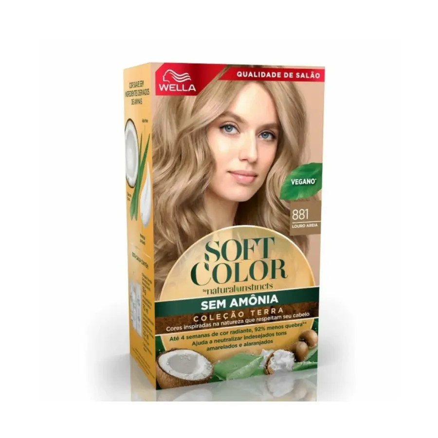 Tintura Wella Soft Color Natural 881 Louro Areia
