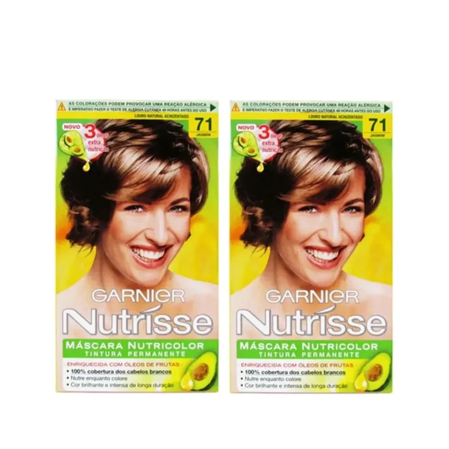 Tintura Garnier Nutrisse 7.1 Jasmim 2 Unidades
