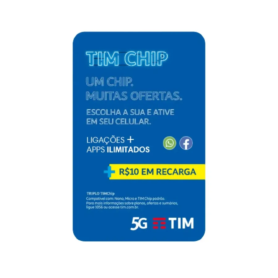 Chip Tim Plano Naked 4g com Recarga