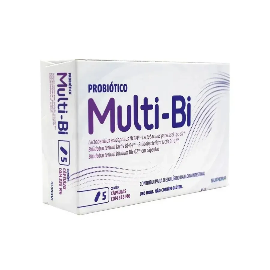 Suplemento Alimentar de Probióticos Supera Multi Bi 5 Cápsulas