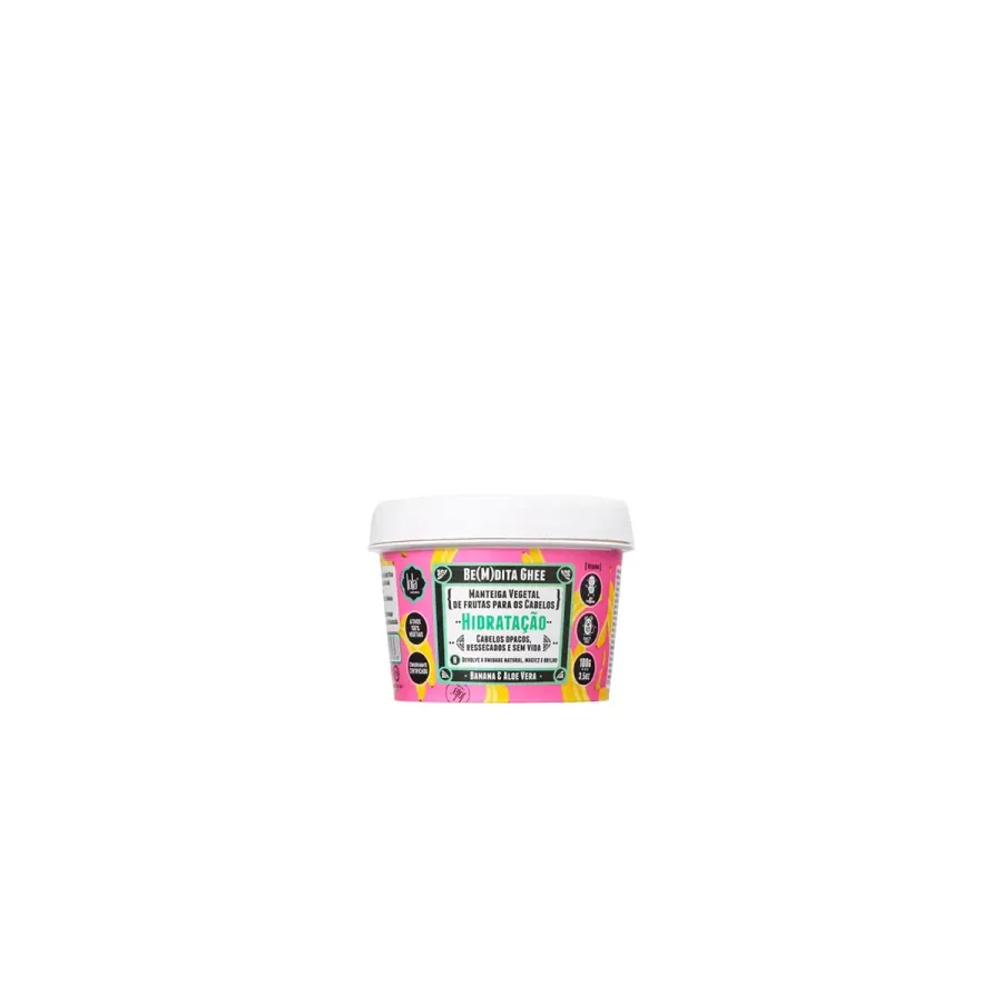 Máscara de Tratamento Lola Cosmetics Be(m)dita Ghee Hidratação Banana e Aloe Vera 100g
