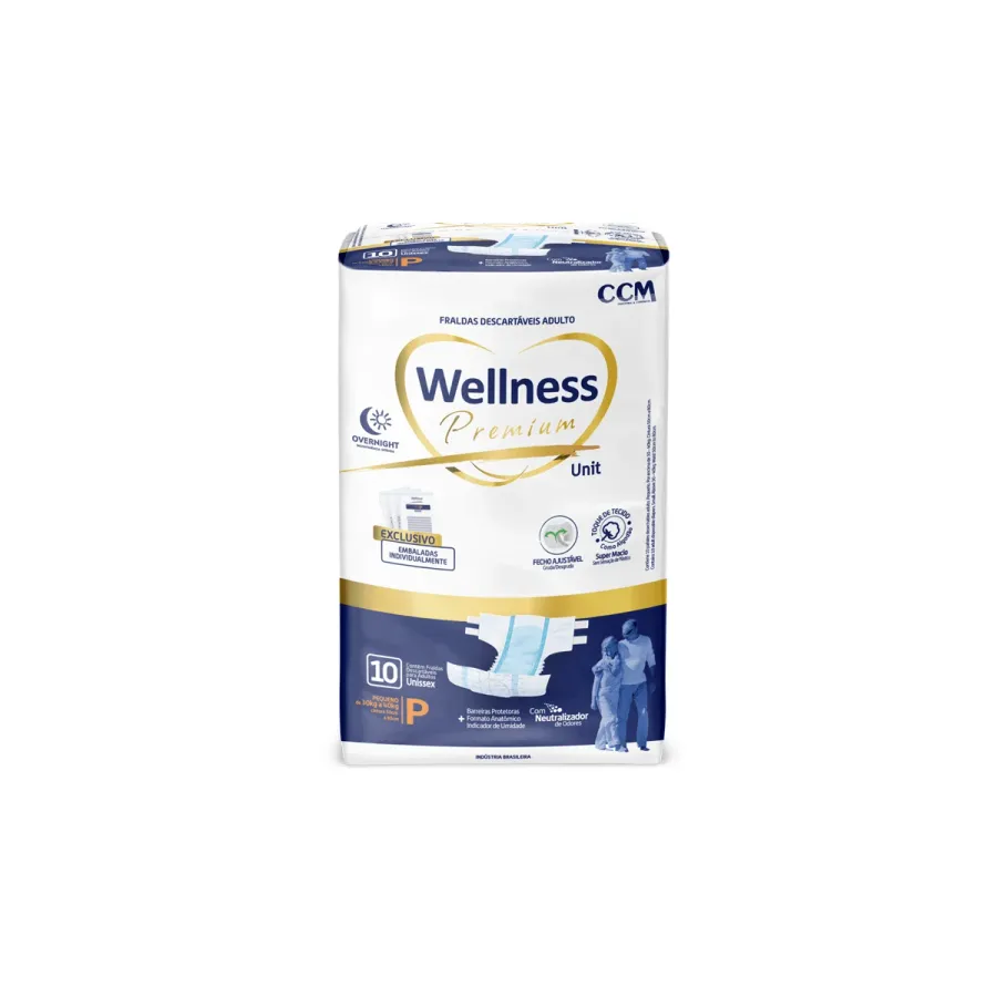 Fralda Geriátrica Wellness Premium P 10 Unidades