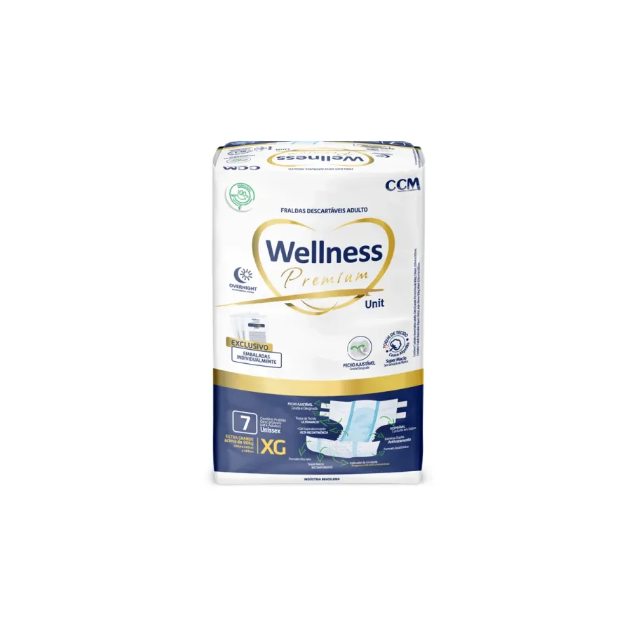 Fralda Geriátrica Wellness Premium Xg 7 Unidades