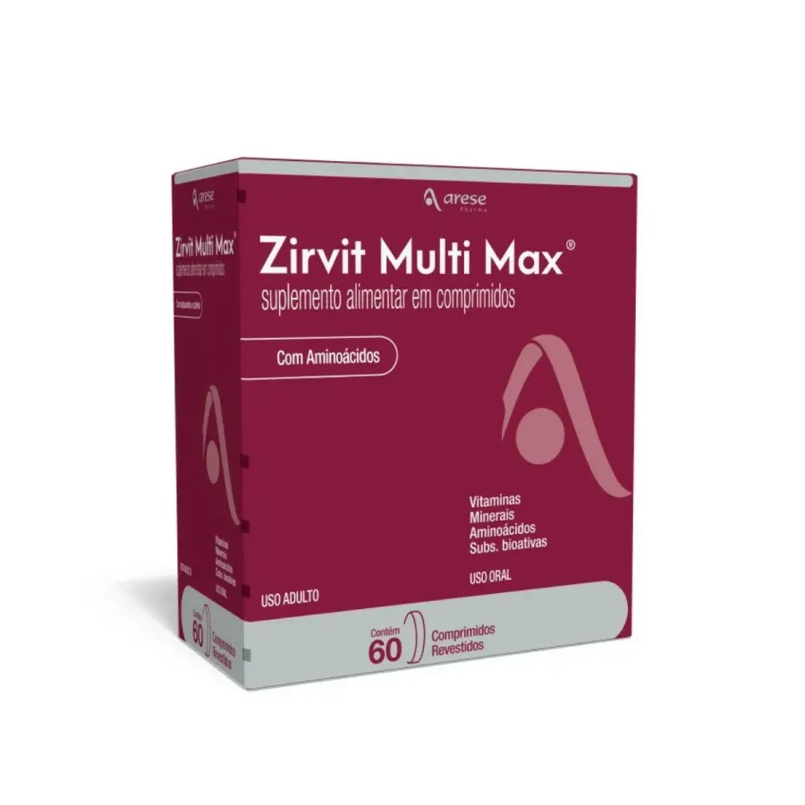 Suplemento Alimentar Zirvit Multi Max 60 Comprimidos Revestidos