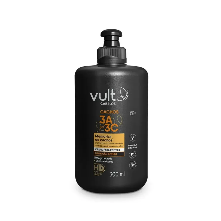 Creme para Pentear Vult Cabelos Definição Intensa Cachos 3a Ao 3c 300ml