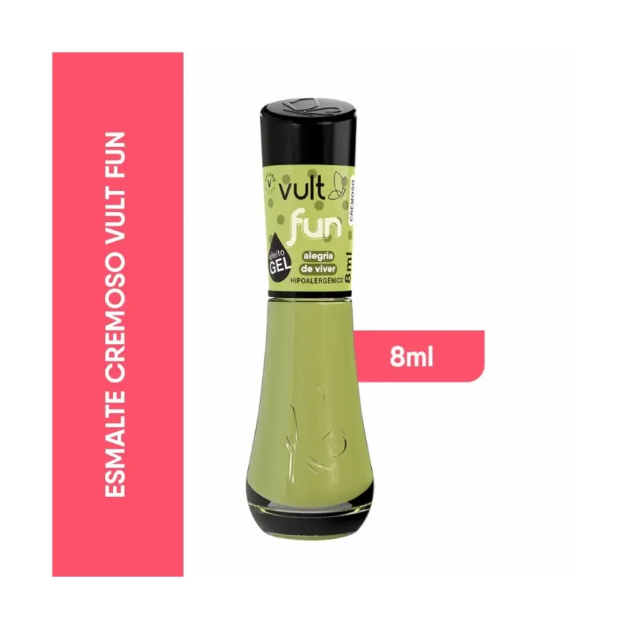 Esmalte Cremoso Vult Fun Efeito Gel Alegria de Viver 8ml