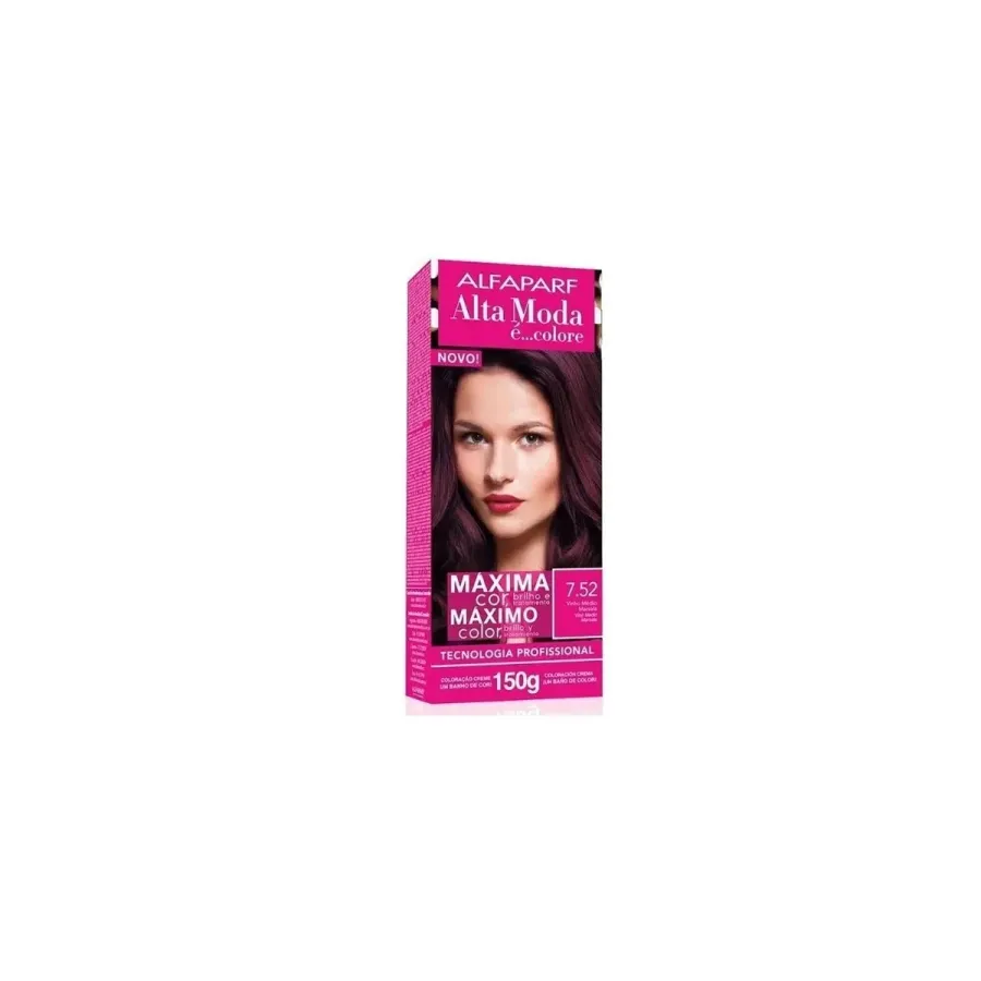 Tintura Alta Moda Especial 7.52 Vinho Médio Marsala 150g