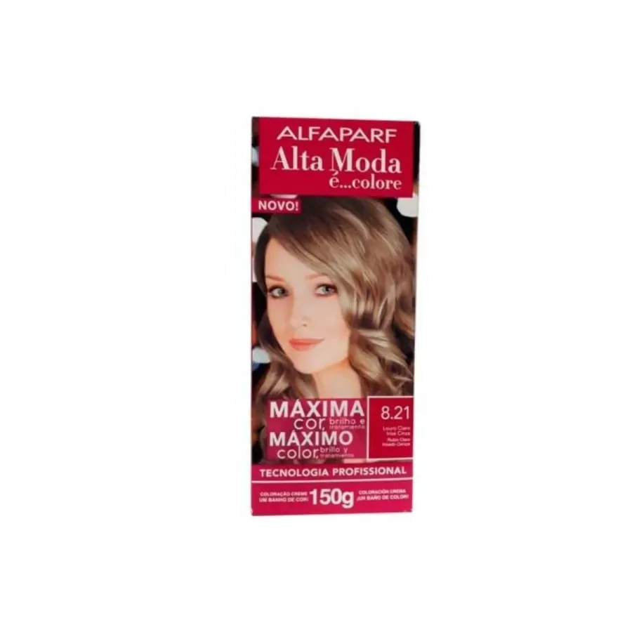 Tintura Alta Moda 8.21 Louro Claro Irisecinza 150g Alfaparf
