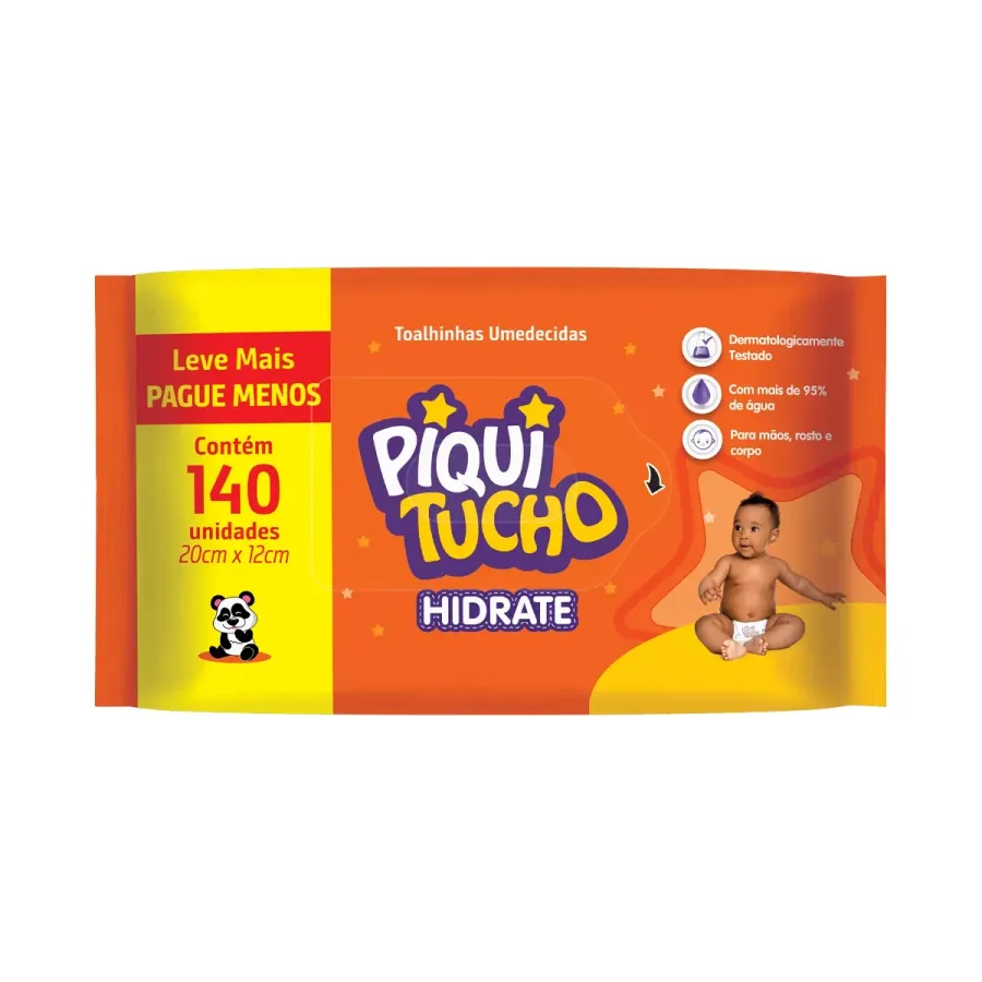 Toalha Umed Piquitucho Hidrate 140 Unidades