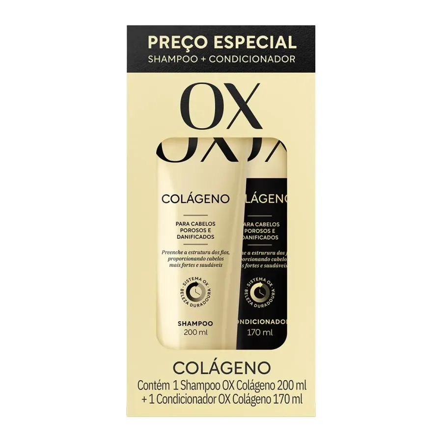 KIT SHAMPOO+CONDICIONADOR OX COLAGENO 200ML