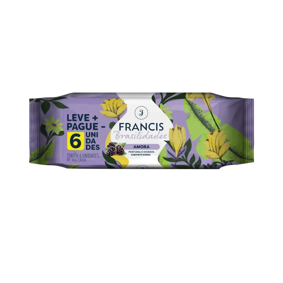Sabonete Francis Brasilidades 80g Roxo L+p-