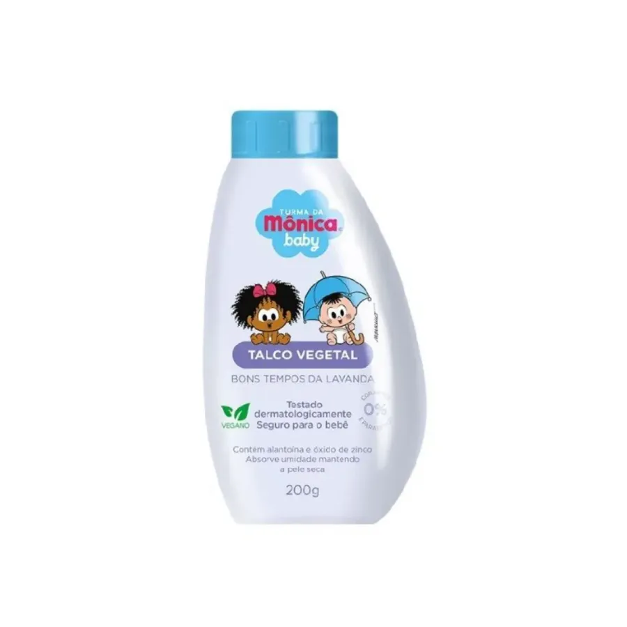 Talco Vegetal Infantil Turma da Mônica 200g Bons Tempos
