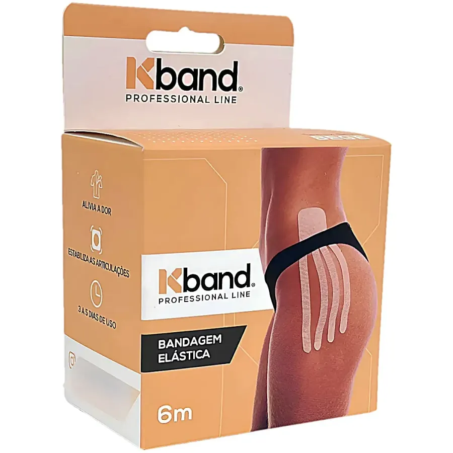 BANDAGEM ELAST KBAND BEGE 5CMX6M
