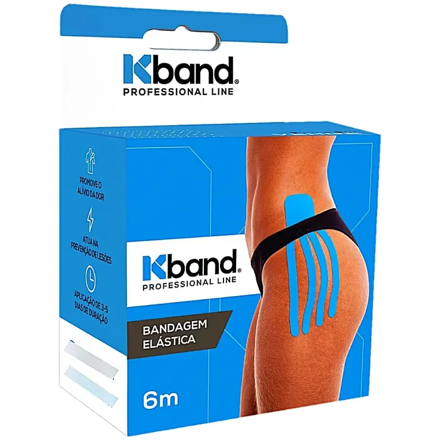 BANDAGEM ELAST KBAND AZUL 5CMX6M