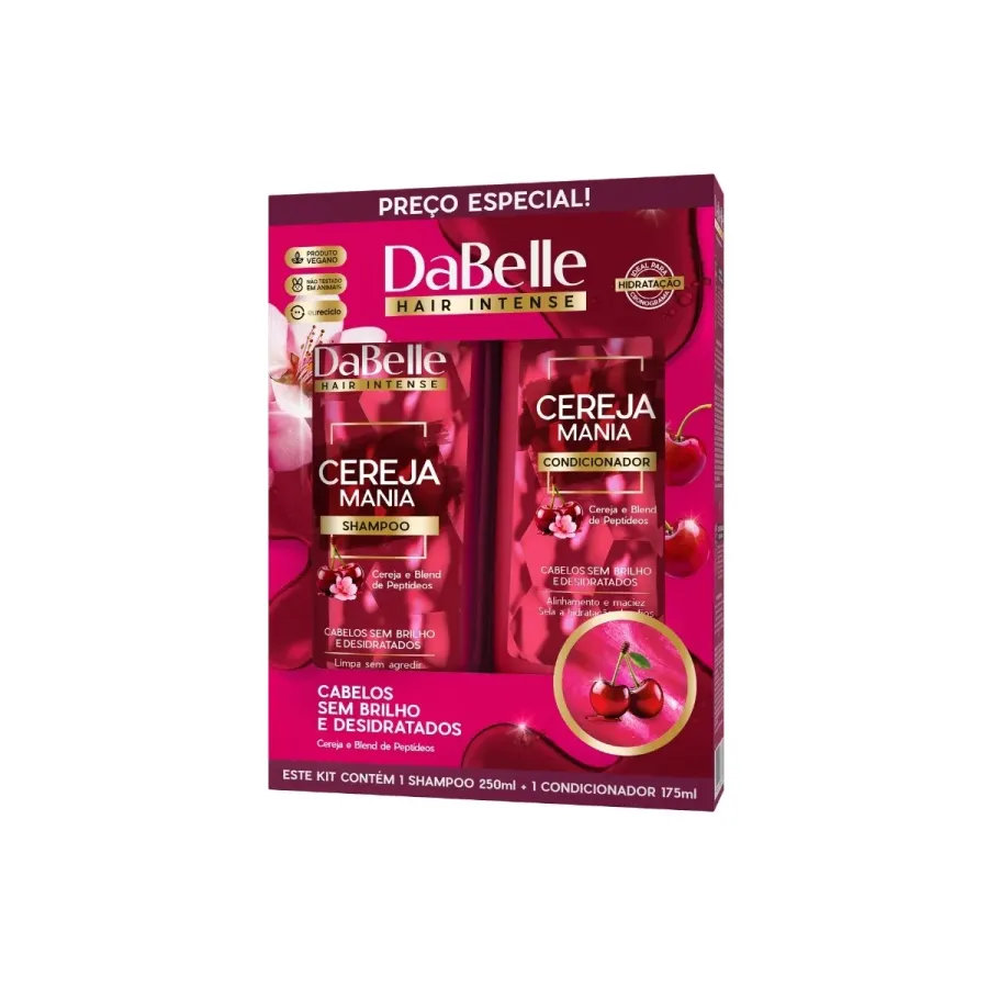 Kit Dabelle Cereja Mania Shampoo 250ml + Condicionador 175ml