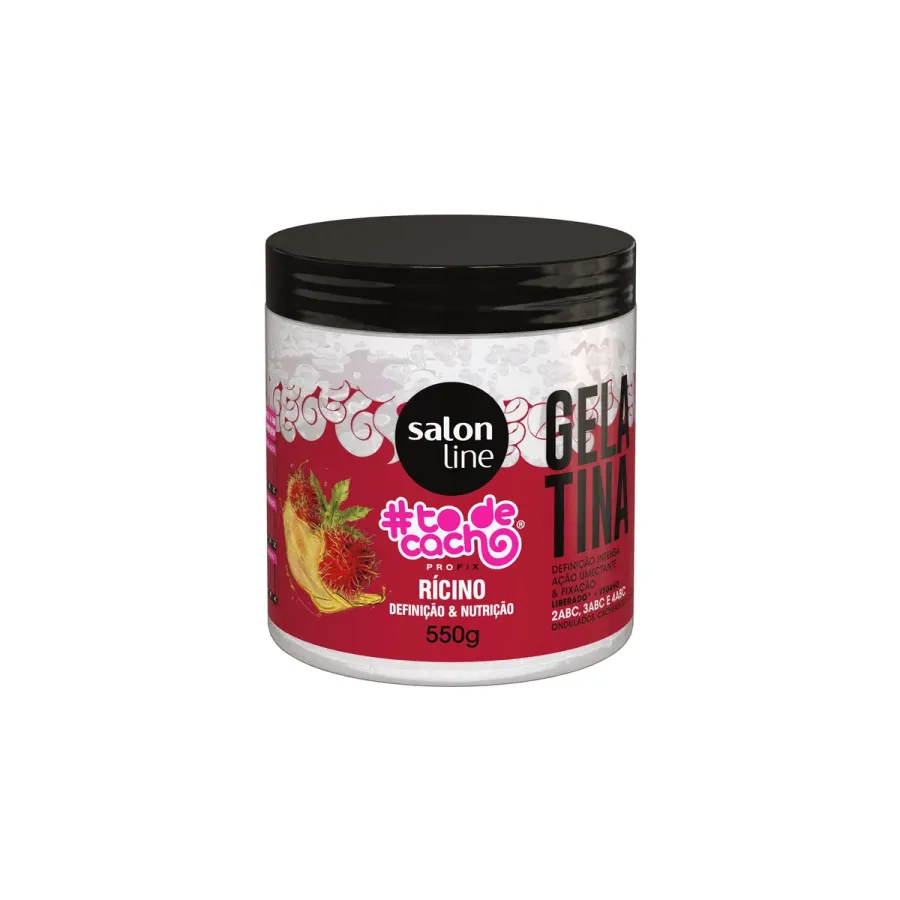 Gelatina Capilar Salon Line Rícino #to de Cacho Definição & Nutrição 550g