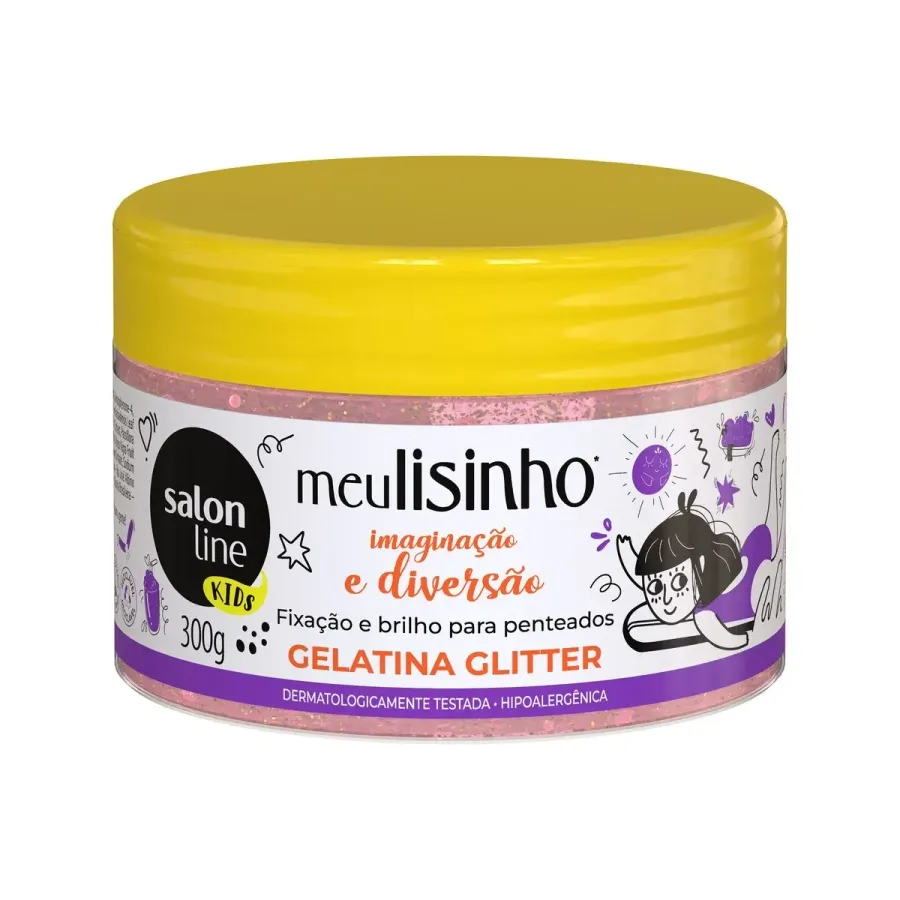 GELATINA SALON LINE 300G MEU LISO KIDS GLITTER