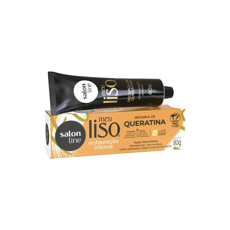 RECARGA DE QUERATINA SALON LINE 80G MEU LISO RESTTAURAÇAO