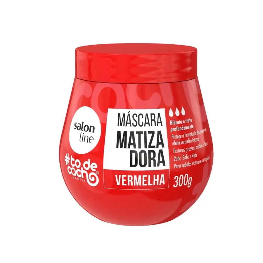 Máscara de Hidratação Matizadora Salon Line #todecacho Vermelha 300g